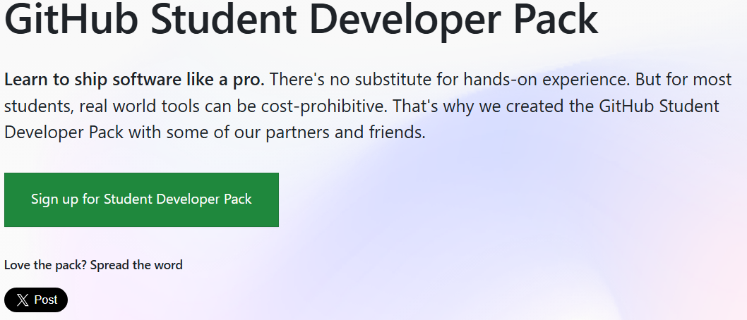 Github Student Developer Pack - 2 Tahun