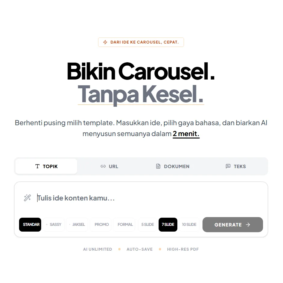 Dari URL ke Carousel dalam 2 Menit: Membedah Teknologi AI yang Mengotomasi Struktur Konten Visual
