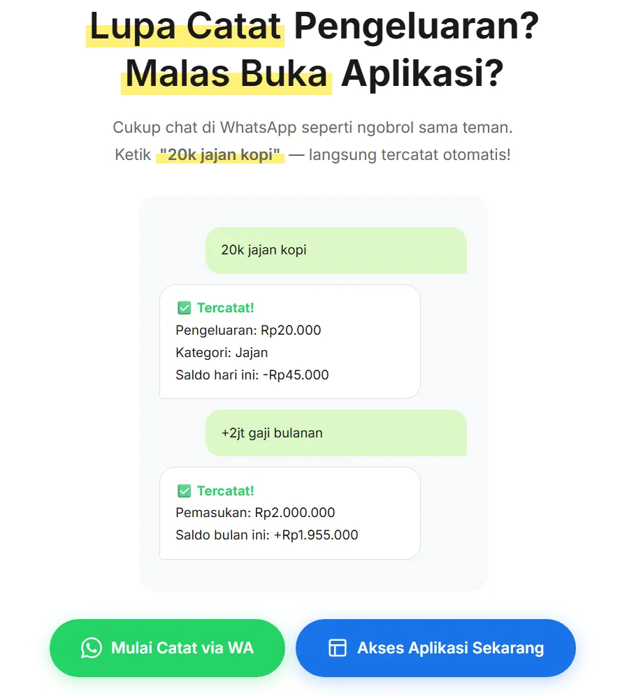 Pencatat Keuangan WhatsApp yang Masuk Akal untuk Orang Sibuk: Catat Uang via WA dan Kebiasaan Kecil yang Akhirnya Bertahan